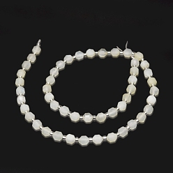 White Moonstone Grade A Natural White Moonstone Beads Strands, with Seed Beads, Faceted, Bicone, Double Terminated Point Prism Beads, 5~7x6mm, Hole: 0.8mm, about 48pcs/strand, 15.55 inch(39.5cm)