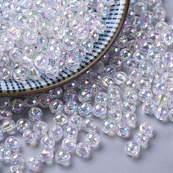 Clear AB Eco-Friendly Transparent Acrylic Beads, Round, AB Color, Clear AB, 5mm, Hole: 1.5mm, about 8400pcs/500g