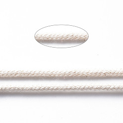 Old Lace Cotton String Threads, Macrame Cord, Decorative String Threads, for DIY Crafts, Gift Wrapping and Jewelry Making, Old Lace, 3mm, about 54.68 yards(50m)/roll