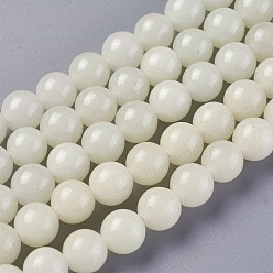 Pierre Gemme Synthétique Brins de perles en pierre synthétique, ronde, 8mm, Trou: 1.2mm, Environ 50 pcs/chapelet, 15 pouce (38.3 cm)