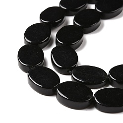 Obsidienne Obsidienne naturelle perles brins, ovale, 16x12x4.5mm, Trou: 1mm, Environ 25 pcs/chapelet, 15.94 pouce (40.5 cm)