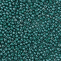 чирок 11/0 чешский непрозрачный стеклянный бисер, lustered, круглые, зелено-синие, 2.2x1.5 мм, отверстие : 0.7 мм, о 500 г / мешок