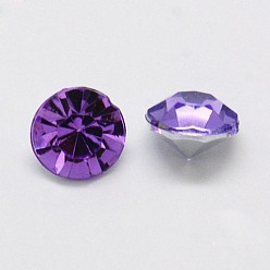 Mixed Color Imitation Taiwan Acrylic Rhinestone Pointed Back Cabochons, Faceted, Diamond, Mixed Color, 3x2mm