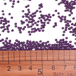 Dark Orchid 11/0 Grade A Round Glass Seed Beads, Baking Paint, Dark Orchid, 2.3x1.5mm, Hole: 1mm, about 48500pcs/pound