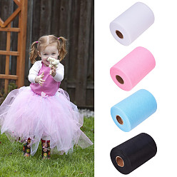 Pink BENECREAT Deco Mesh Ribbons, Tulle Fabric, Tulle Roll Spool Fabric For Skirt Making, Pink, 6 inch(150mm), 100yards/roll(91.44m/roll)