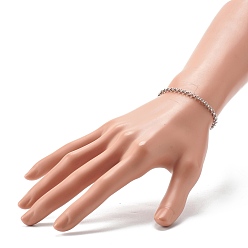 Couleur Acier Inoxydable 304 inoxydable bracelets de la chaîne de Rolo d'acier, couleur inox, 7-1/2 pouce (19 cm)