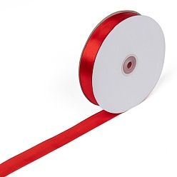 Красный Однотонная атласная лента, новогодняя лента для поделок из бантов, подарки вечеринка свадебное украшение, красные, 1 дюйм (25~26 мм), о 100yards / рулон (91.44 м / рулон)
