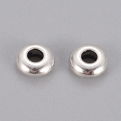 Antique Silver Alloy Spacer Beads, Antique Silver, 5x2mm, Hole: 2mm