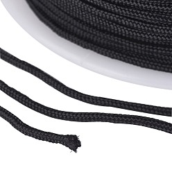 Black Nylon Thread with One Nylon Thread inside, Stronger than NWIR-R006- Series, Black, 1mm, about 153.1 yards(140m)/roll