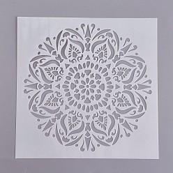 White Reusable Drawing Painting Stencils Templates, for Painting on Scrapbook Fabric Tiles Floor Furniture Wood, White, 15x15x0.02cm