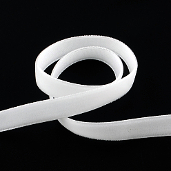 White 3/4 inch Single Face Velvet Ribbon, White, 3/4 inch(19.1mm), about 25yards/roll(22.86m/roll)