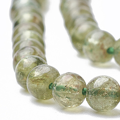 Apatite Natural Green Apatite Beads Strands, Round, 5x4.5mm, Hole: 1mm, about 83pcs/strand, 15.5 inch