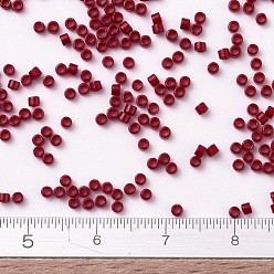 (DB0791) Dyed Semi-Frosted Opaque Bright Red MIYUKI Delica Beads, Cylinder, Japanese Seed Beads, 11/0, (DB0791) Dyed Semi-Frosted Opaque Bright Red, 1.3x1.6mm, Hole: 0.8mm, about 10000pcs/bag, 50g/bag