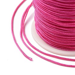 Pale Violet Red Nylon Thread Cord, DIY Material for Jewelry Making, Pale Violet Red, 0.8mm, about 38.27 yards(35m)/roll