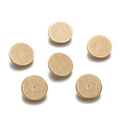 Golden Flat Round Lord's Prayer 304 Stainless Steel Charms, Golden, 15x1.5mm, Hole: 3.5x2.5mm
