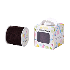 Coconut Brown Nylon Thread, Coconut Brown, 0.8mm, about 98.43yards/roll(90m/roll)