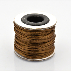 Coffee Macrame Rattail Chinese Knot Making Cords Round Nylon Braided String Threads, Satin Cord, Coffee, 2mm, about 10.93 yards(10m)/roll