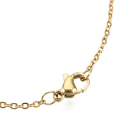 Золотой 201 из нержавеющей стали ожерелья подвески, с кабельными цепями и когтями омара застежками, лезвие, золотые, 17.71 дюйм (45 см), 1.5 мм