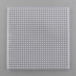 Clear ABC Pegboards used for 5x5mm DIY Fuse Beads, Square, Clear, 147x147x5mm