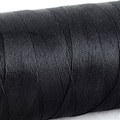 Black Polyester Sewing Thread, Black, 0.6mm, about 420m/roll