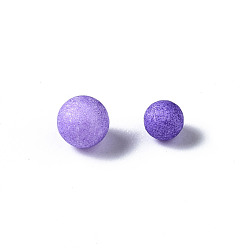 Lilas Petites boules de mousse artisanales, ronde, pour la fabrication d'artisanat de vacances de mariage bricolage, lilas, 2.5~3.5mm