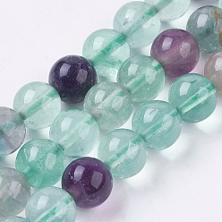 Fluorine Fluorite naturel chapelets de perles, ronde, 6mm, Trou: 1mm, Environ 64 pcs/chapelet, 15.3 pouce (39 cm)