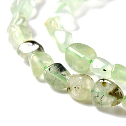 Prehnite Natural Prehnite Beads Strands, Nuggets, Tumbled Stone, 5~8.5x5.5~7x3.5~4mm, Hole: 0.7mm, about 60~66pcs/strand, 13.8 inch(35cm)