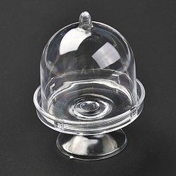 Clair Boîte d'emballage de bonbons en plastique transparent, avec bouchon, pour l'affichage de bonbons/gâteaux de mariage, clair, 5.8x7.7 cm, Diamètre intérieur: 5 cm