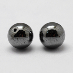 Non-magnetic Hematite Non-magnetic Synthetic Hematite Beads, Half Drilled, Round, 10mm, Hole: 1mm