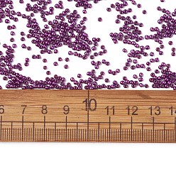 Purple 12/0 Grade A Round Glass Seed Beads, Baking Paint, Purple, 12/0, 2x1.5mm, Hole: 0.7mm, about 30000pcs/bag