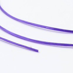 Dark Violet Korean Flat Elastic Crystal String, Elastic Beading Thread, for Stretch Bracelet Making, Dark Violet, 0.5mm, about 546.8 yards(500m)/roll