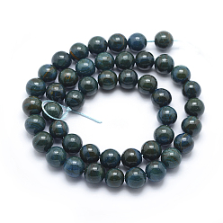 Dark Slate Blue Dyed Natural Gemstone Beads Strands, Imitation Apatite, Round, DarkSlate Blue, 6mm, Hole: 1mm, about 62pcs/strand, 14.9 inch(38cm)