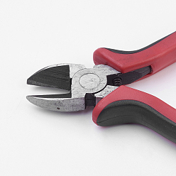 Red Iron Jewelry Tool Sets: Round Nose Pliers, Wire Cutter Pliers and Side Cutting Pliers, Red, 110~127mm, 3pcs/set