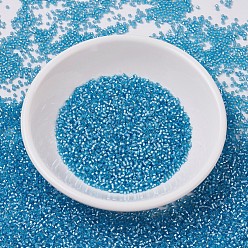 (DB0692) Dyed Semi-Frosted Silver Lined Aqua MIYUKI Delica Beads, Cylinder, Japanese Seed Beads, 11/0, (DB0692) Dyed Semi-Frosted Silver Lined Aqua, 1.3x1.6mm, Hole: 0.8mm, about 20000pcs/bag, 100g/bag