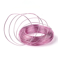Ярко-Розовый Круглая алюминиевая проволока, гибкий провод ремесла, для изготовления кукол из бисера, ярко-розовый, 12 датчик, 2.0 мм, 55 м / 500 г (180.4 футов / 500 г)