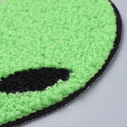Green Computerized Embroidery Cloth Sew on Patches, Costume Accessories, Appliques, ET, Green, 97x70x4mm