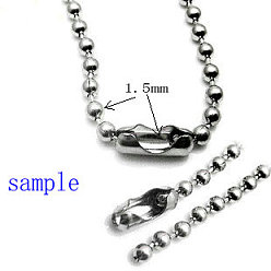 Stainless Steel Color Stainless Steel Ball Chain Connectors, Stainless Steel Color, 6x2x1.5mm, Fit for 1.5mm ball chain