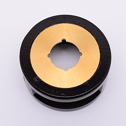 Black Sealing Wax Melting Furnace, with Brass Findings, for Wax Sealing Stamp, Black, 77~79x38~41mm