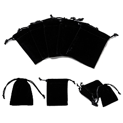 Black Velvet Cellphone Bags, Rectangle, Black, 9x7cm