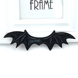 Noir Accessoires d'ornement ailes maléfiques en simili cuir, pour les accessoires de cheveux bricolage, vêtements à thème halloween, noir, 38x125mm