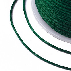 Vert Foncé Fil de nylon, corde de satin de rattail, vert foncé, 2mm, environ 76.55 yards (70m)/rouleau