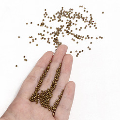 Dark Goldenrod 11/0 Grade A Round Glass Seed Beads, Baking Paint, Dark Goldenrod, 2.3x1.5mm, Hole: 1mm, about 48500pcs/pound