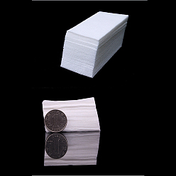 Blanc Lingettes en coton à ongles écologiques et jetables, tampons de coton dissolvant pour vernis à ongles, résidu propre de surface de l'ongle propre, blanc, 18x13x3 cm, coton: 6x4.3 cm, 600 pcs / sac