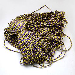 Темно-Фиолетовый 7 внутренние сердечники веревки из полиэстера и спандекса, для изготовления веревочных браслетов, темно-фиолетовый, 4 мм, около 109.36 ярдов (100 м) / пачка, 420~500 г / пачка