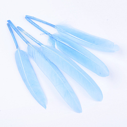 Светло-Голубой Аксессуары костюма гуся перо, окрашенные, Небесно-голубой, 100~175x13~25 мм