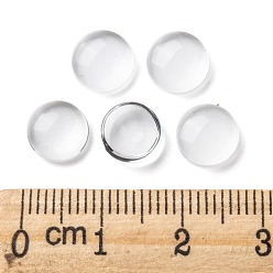 Прозрачный Прозрачные стеклянные кабошоны, полукруглые / купольные, прозрачные, 7.5~8x3 мм