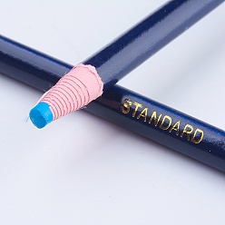 Deep Sky Blue Oily Tailor Chalk Pens, Tailor's Sewing Marking, Deep Sky Blue, 16.3~16.5x0.8cm