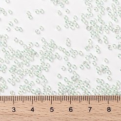 (172D) Dyed Pastel Green Transparent Rainbow TOHO Round Seed Beads, Japanese Seed Beads, (172D) Dyed Pastel Green Transparent Rainbow, 11/0, 2.2mm, Hole: 0.8mm, about 1110pcs/bottle, 10g/bottle