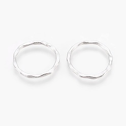 Platinum Tibetan Style Linking Rings, Circle Frames, Cadmium Free & Nickel Free & Lead Free, Platinum Color, 22x1.5mm, about 18.5mm inner diameter