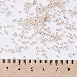 (31) Silver-Lined Translucent Rosaline Toho perles de rocaille rondes, perles de rocaille japonais, (31) rosaline translucide doublée d'argent, 15/0, 1.5mm, Trou: 0.7mm, environ15000 pcs / 50 g